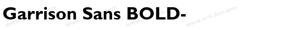 Garrison Sans BOLD字体转换